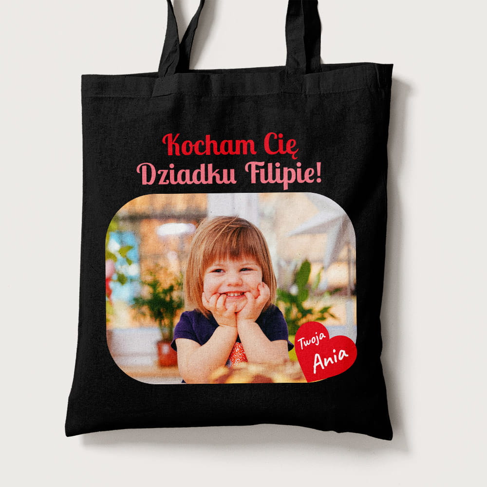 Torba Na Dzień Dziadka Ze Zdjęciem i Imionami