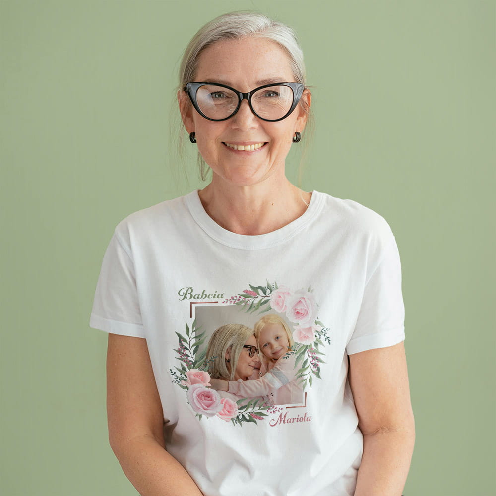 Koszulka Na Dzień Babci Ze Zdjęciem i Imieniem