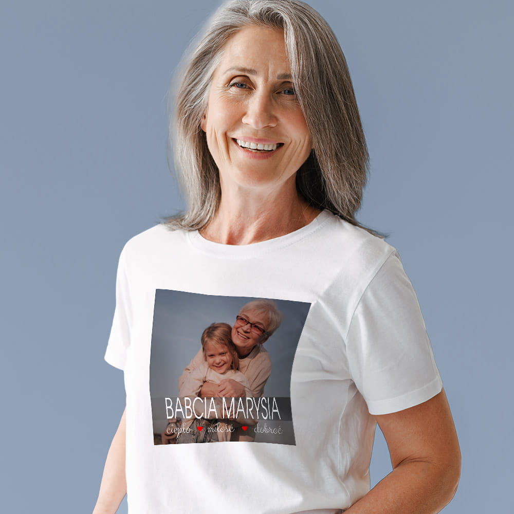 Koszulka Na Dzień Babci Ze Zdjęciem i Imieniem