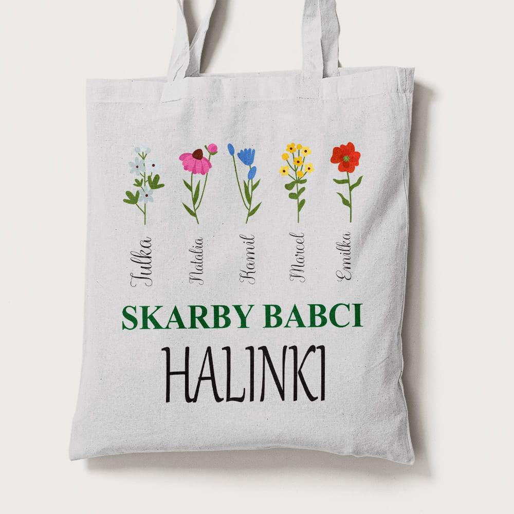 Torba Na Dzień Babci Z Imionami Wnucząt