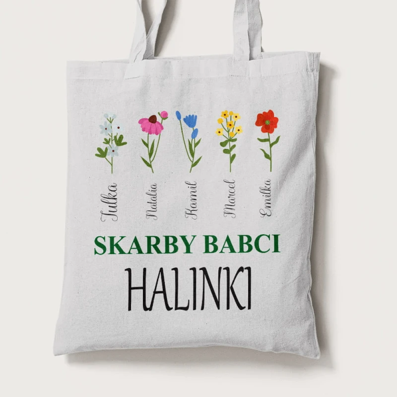 Torba Na Dzień Babci Z Imionami Wnucząt