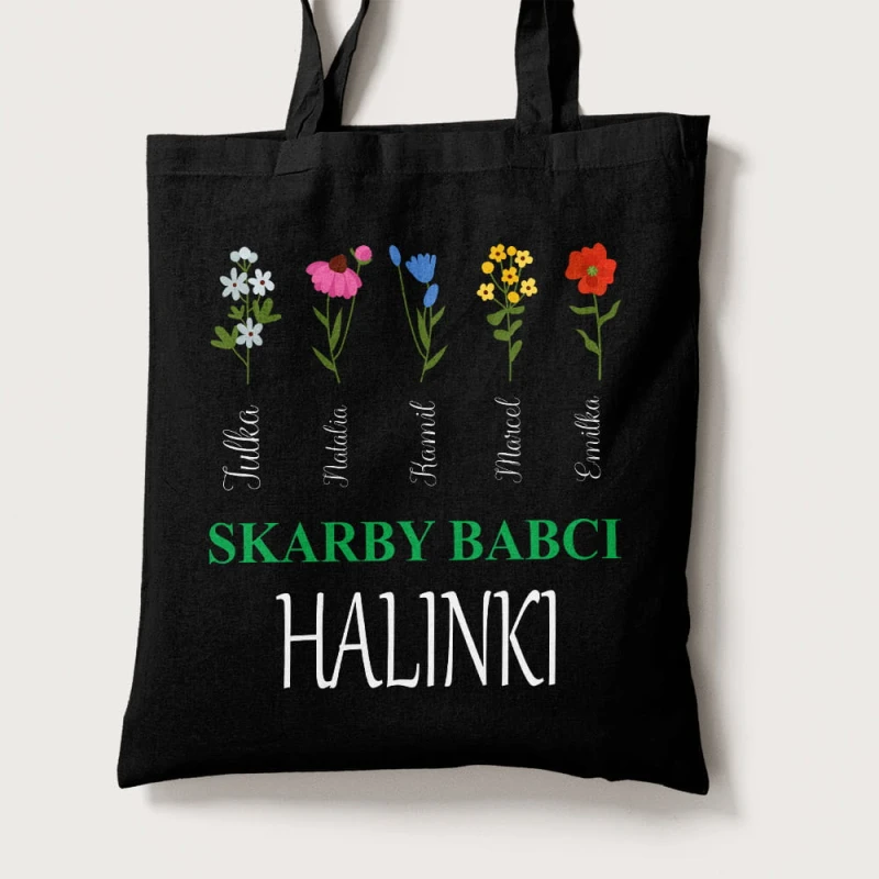 Torba Na Dzień Babci Z Imionami Wnucząt