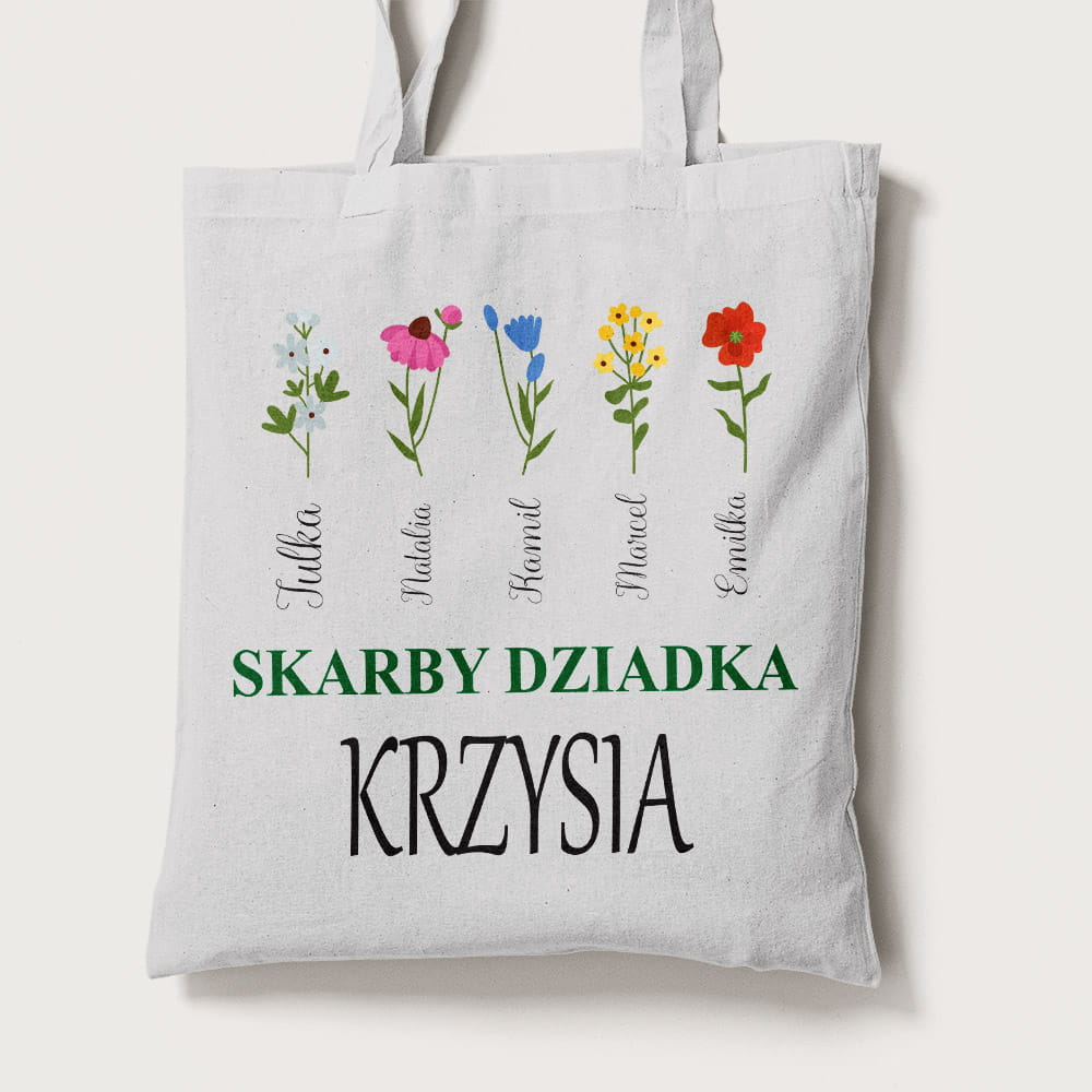 Torba Na Dzień Dziadka Z Imionami Wnucząt