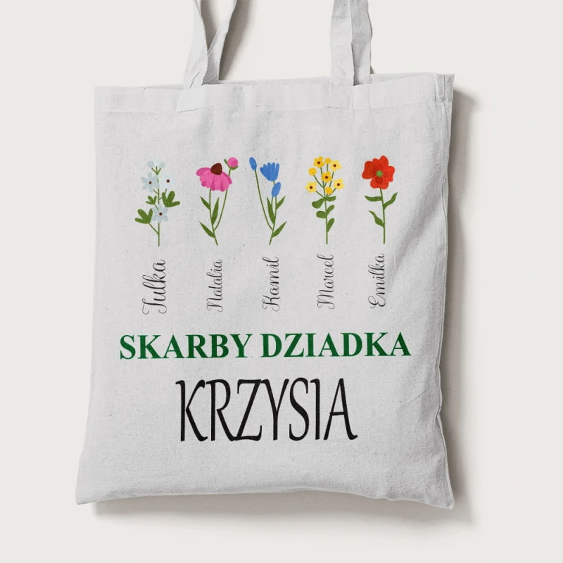 Torba Na Dzień Dziadka Z Imionami Wnucząt