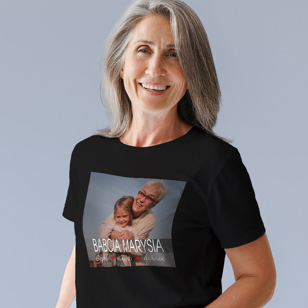 Koszulka Na Dzień Babci Ze Zdjęciem i Imieniem