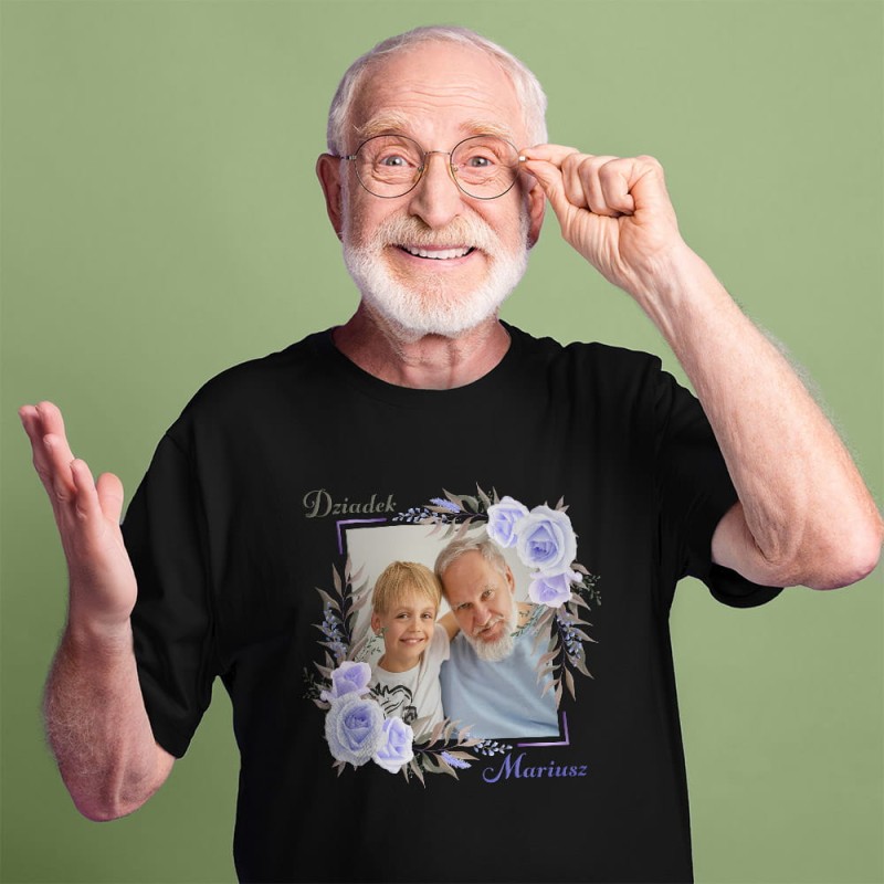 Koszulka Na Dzień Dziadka Ze Zdjęciem i Imieniem