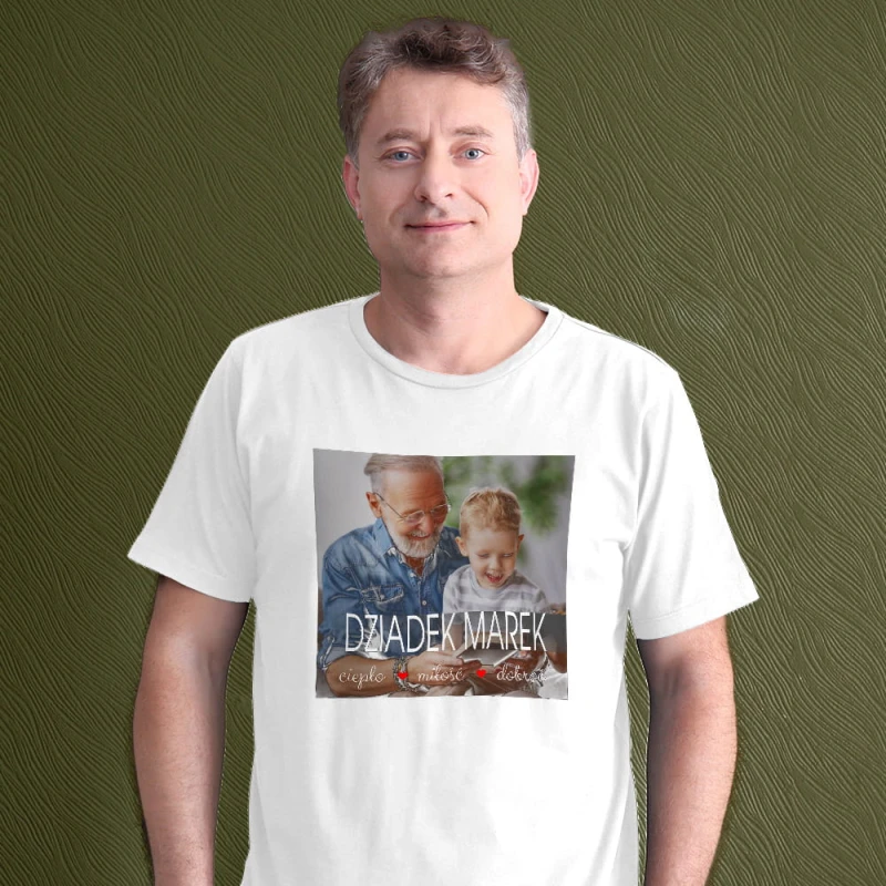 Koszulka Dla Dziadka  Ze Zdjęciem I Imieniem