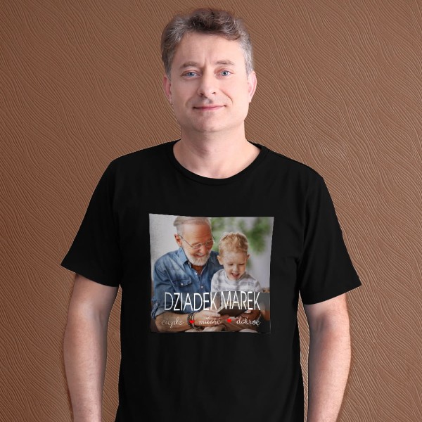 Koszulka Na Dzień Dziadka Ze Zdjęciem I Imieniem