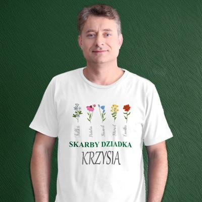 Koszulka Dla  Dziadka Z Imionami