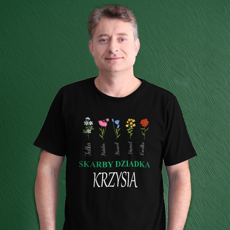 Koszulka Dla  Dziadka Z Imionami