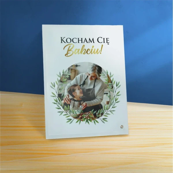 Ramka Na Dzień Babci Ze Zdjęciem Na Szkle