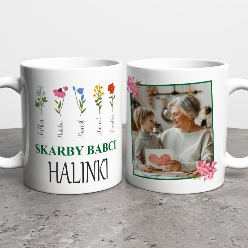 Kubek Dla Babci Ze Zdjęciem i Dedykacją