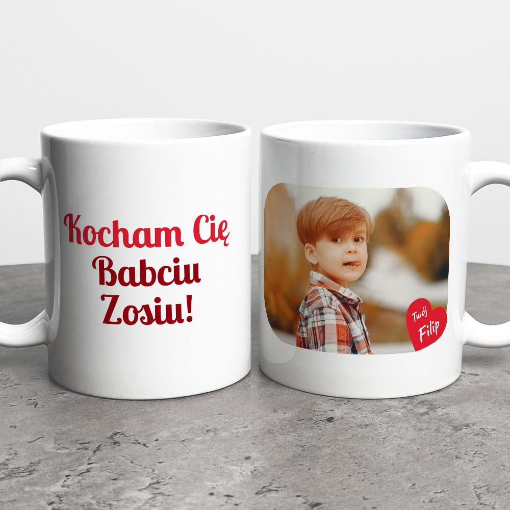 Kubek Dla Babci Ze Zdjęciem i Dedykacją