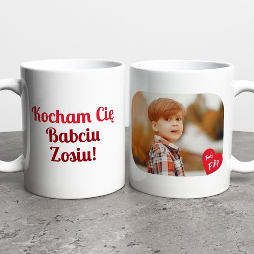 Kubek Dla Babci Ze Zdjęciem i Dedykacją