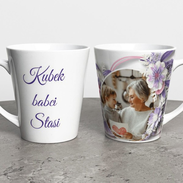 Kubek Latte Na Dzień Babci Ze Zdjęciem