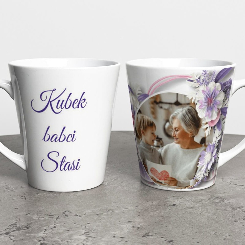 Kubek Latte Na Dzień Babci Ze Zdjęciem