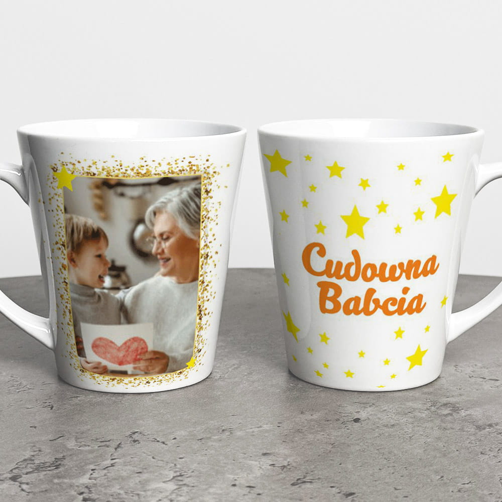 Kubek Latte Na Dzień Babci Ze Zdjęciem