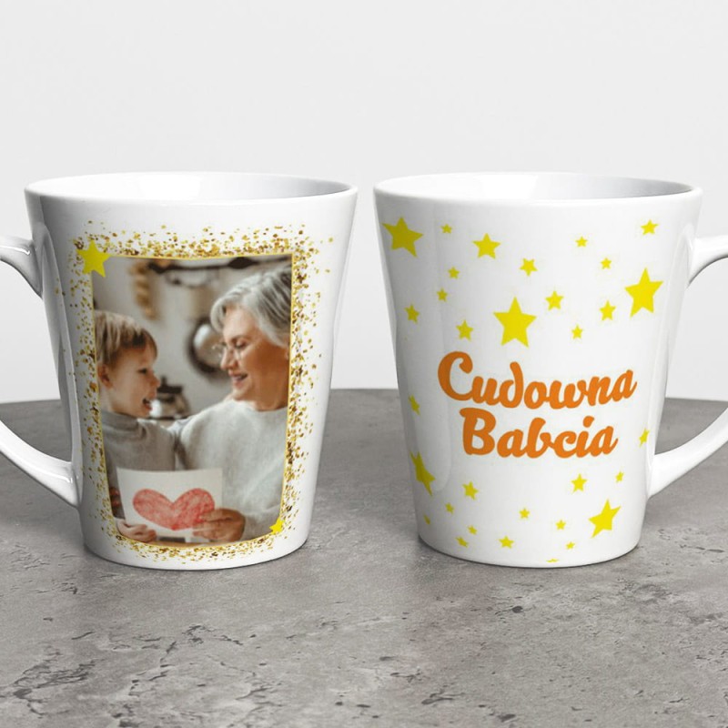 Kubek Latte Na Dzień Babci Ze Zdjęciem
