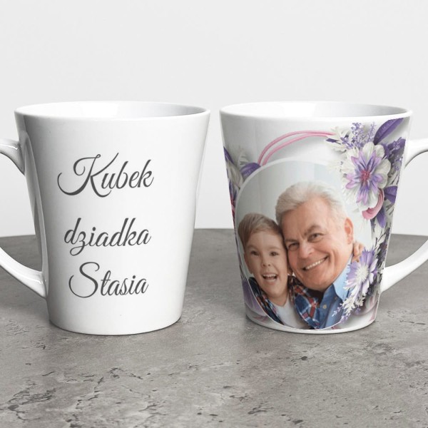 Kubek Latte Na Dzień Dziadka Ze Zdjęciem