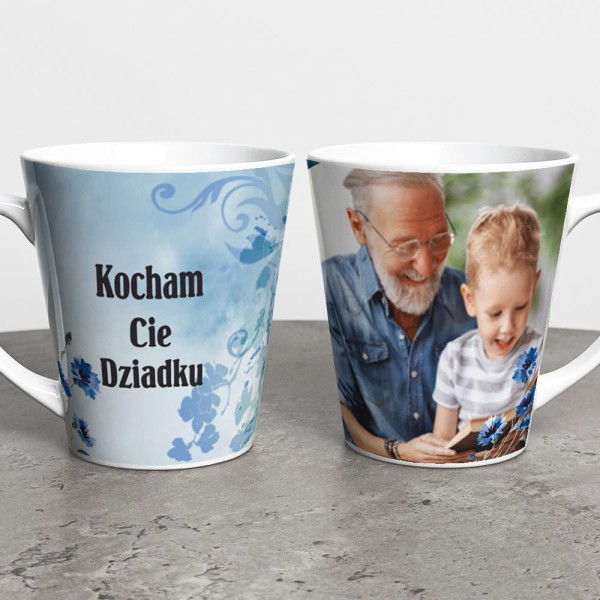Kubek Latte Na Dzień Dziadka Ze Zdjęciem