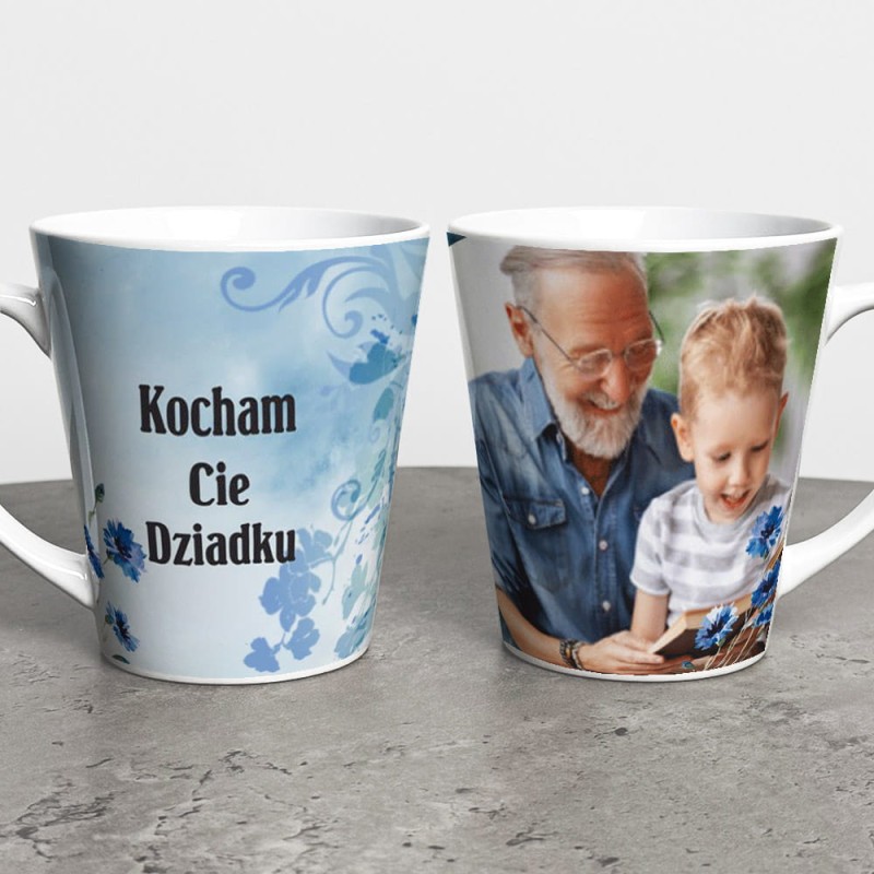 Kubek Latte Na Dzień Dziadka Ze Zdjęciem