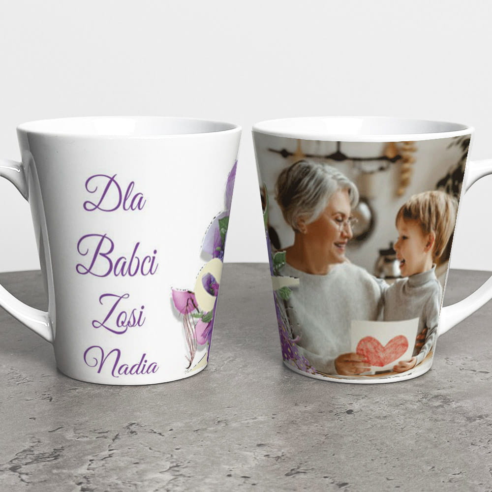 Kubek Latte Na Dzień Babci Ze Zdjęciem