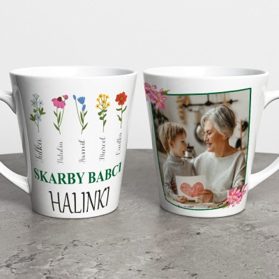 Kubek Latte Dla Babci Ze Zdjęciem i Dedykacją