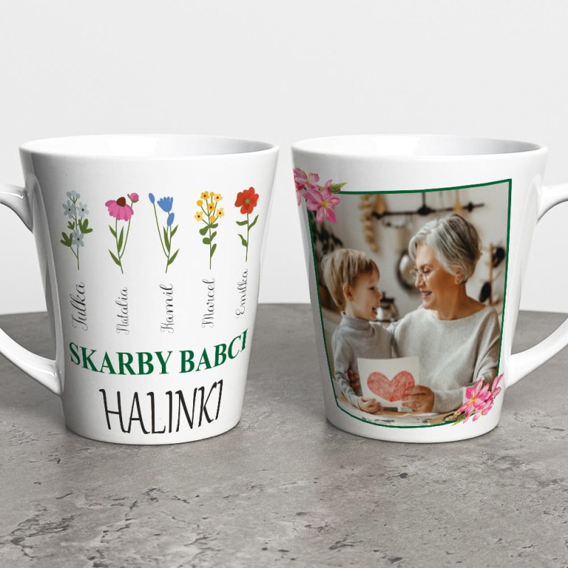 Kubek Latte Dla Babci Ze Zdjęciem i Dedykacją