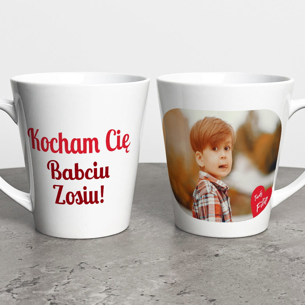 Kubek Latte Dla Babci Ze Zdjęciem i Dedykacją