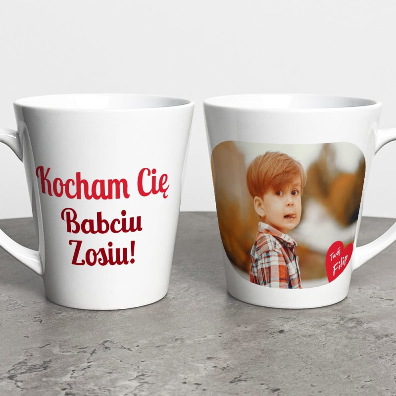 Kubek Latte Dla Babci Ze Zdjęciem i Dedykacją
