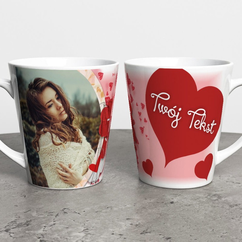 Foto Kubek Latte Ze Zdjęciem i Napisem