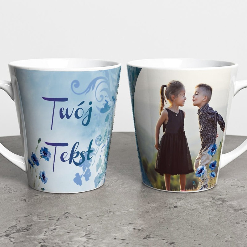 Foto Kubek Latte Ze Zdjęciem i Napisem