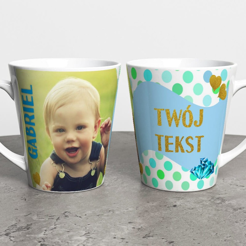 Foto Kubek Latte Ze Zdjęciem i Napisem