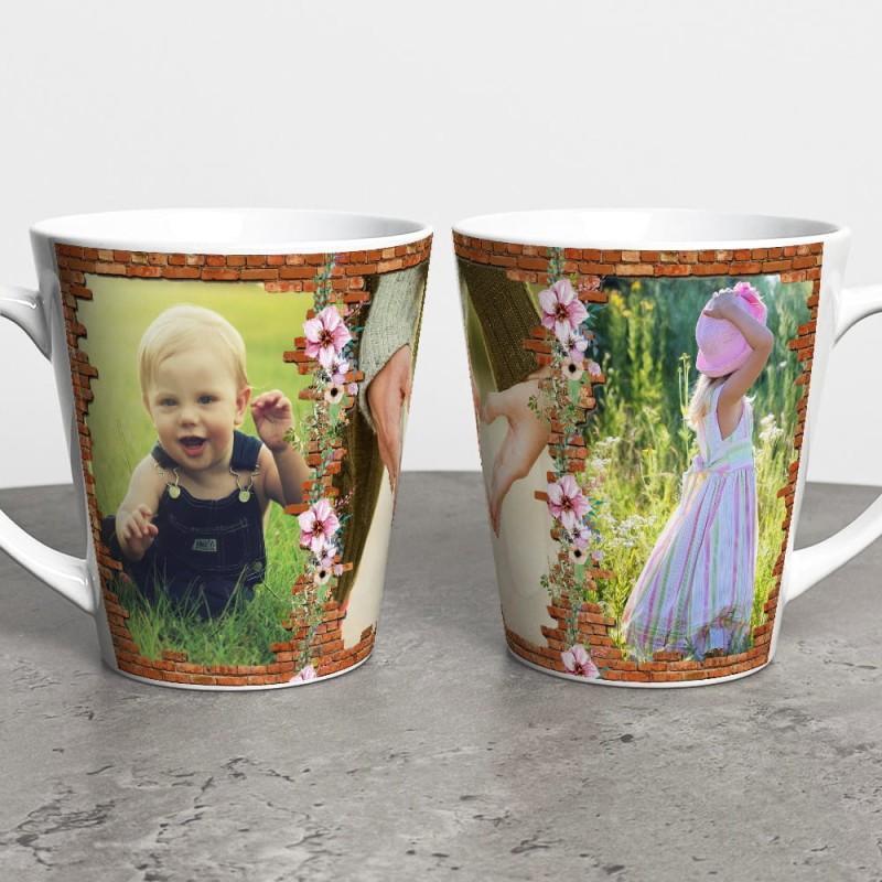 Foto Kubek Latte Ze Zdjęcie