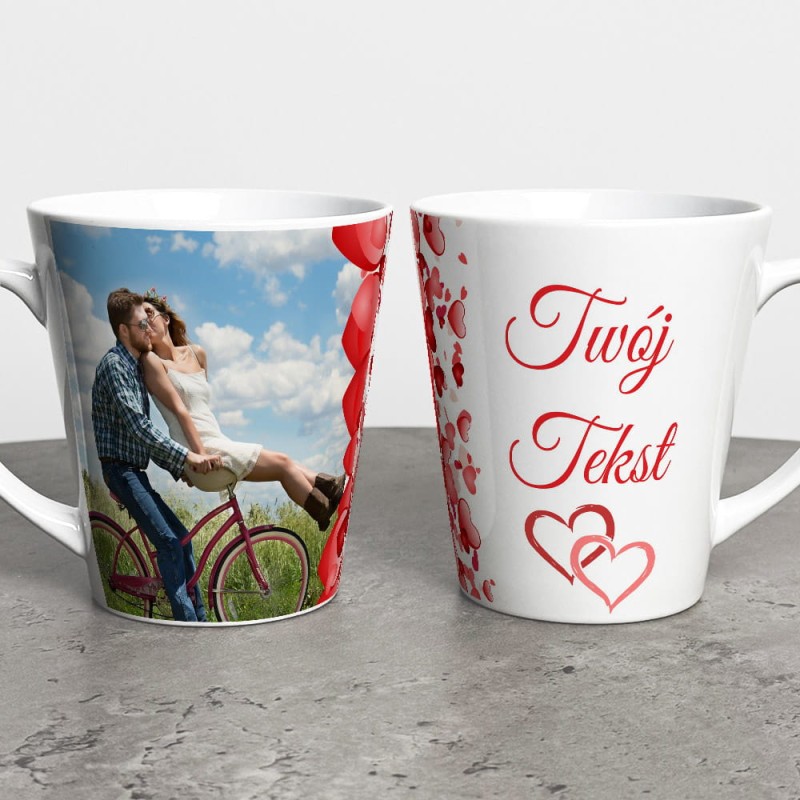 Foto Kubek Latte Ze Zdjęciem i Napisem