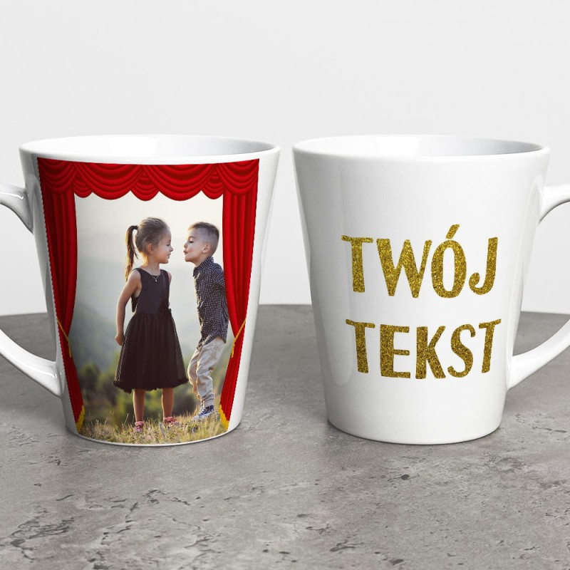 Foto Kubek Latte Ze Zdjęciem i Napisem