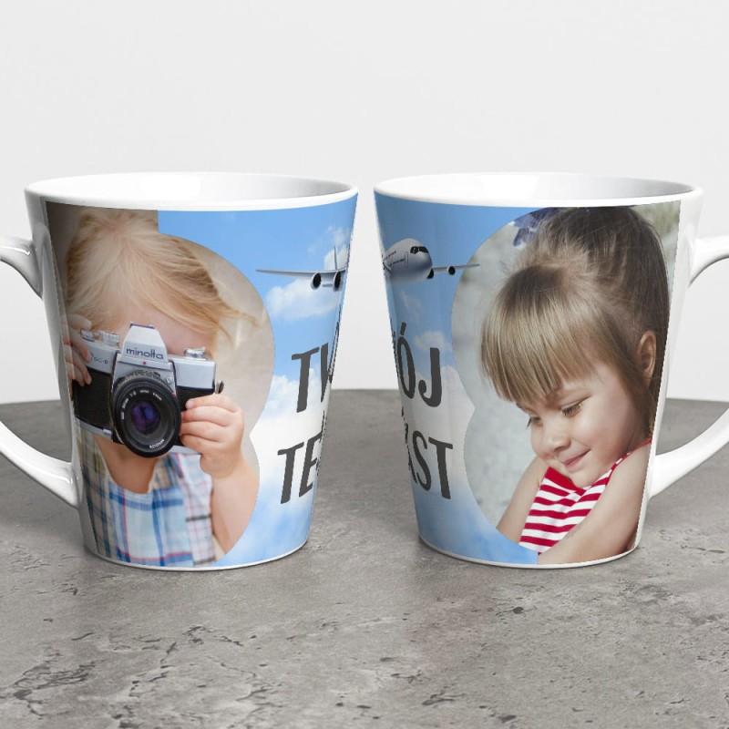 Foto Kubek Latte Ze Zdjęciem i Napisem