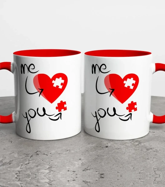Kubek Walentynki Puzzlove My And You – miniatura 1000 × 1134
