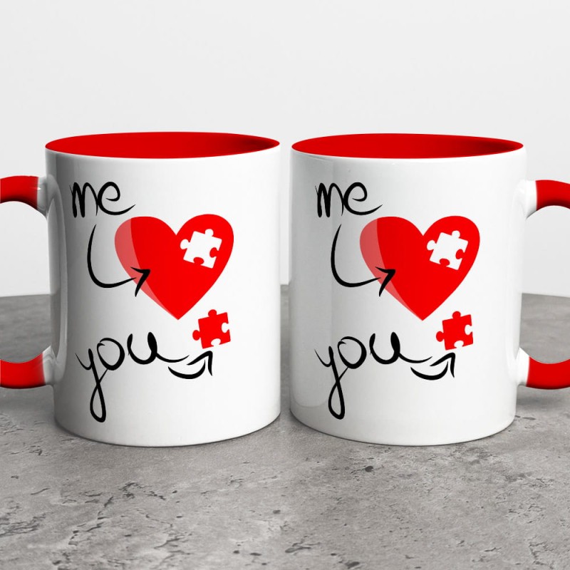 Kubek Walentynki Puzzlove My And You