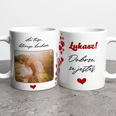 Kubek Na Walentynki Ze Zdjęciem i Imieniem