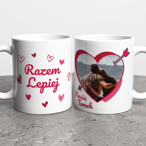 Kubek Na Walentynki  Ze Zdjęciem i Imionami