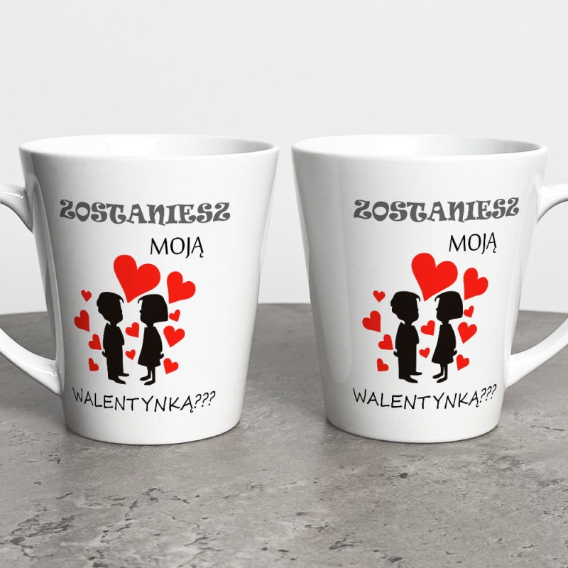 Kubek Latte Na Walentynki Zostaniesz Moją Walentynką?