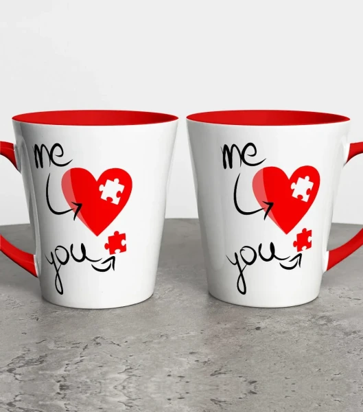 Kubek Latte Na Walentynki Puzzlove My And You – miniatura 1000 × 1134