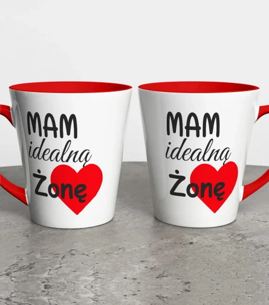 Kubek Latte Na Walentynki Mam Idealną Żonę – miniatura 1000 × 1134