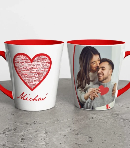Kubek Latte Na Walentynki Ze Zdjęciem i Imieniem – miniatura 1000 × 1134
