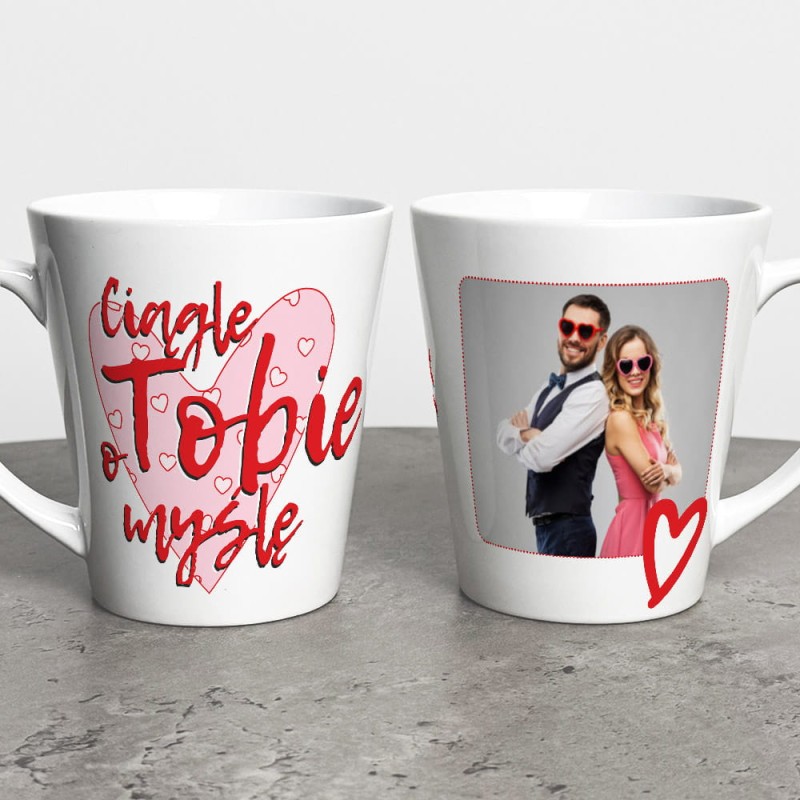 Kubek Latte Na Walentynki Ze Zdjęciem