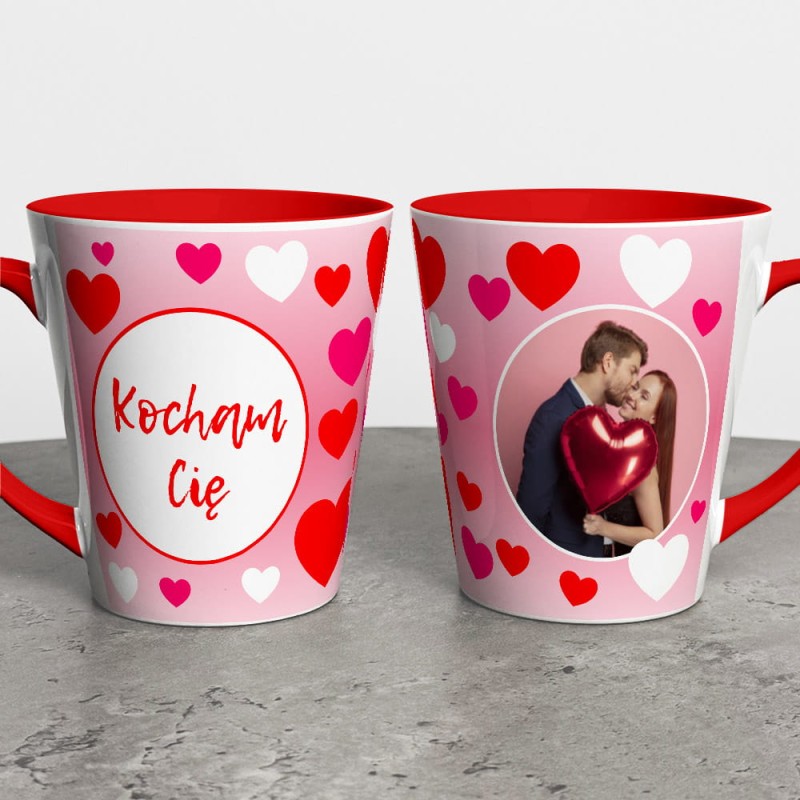 Kubek Latte Na Walentynki Ze Zdjęciem