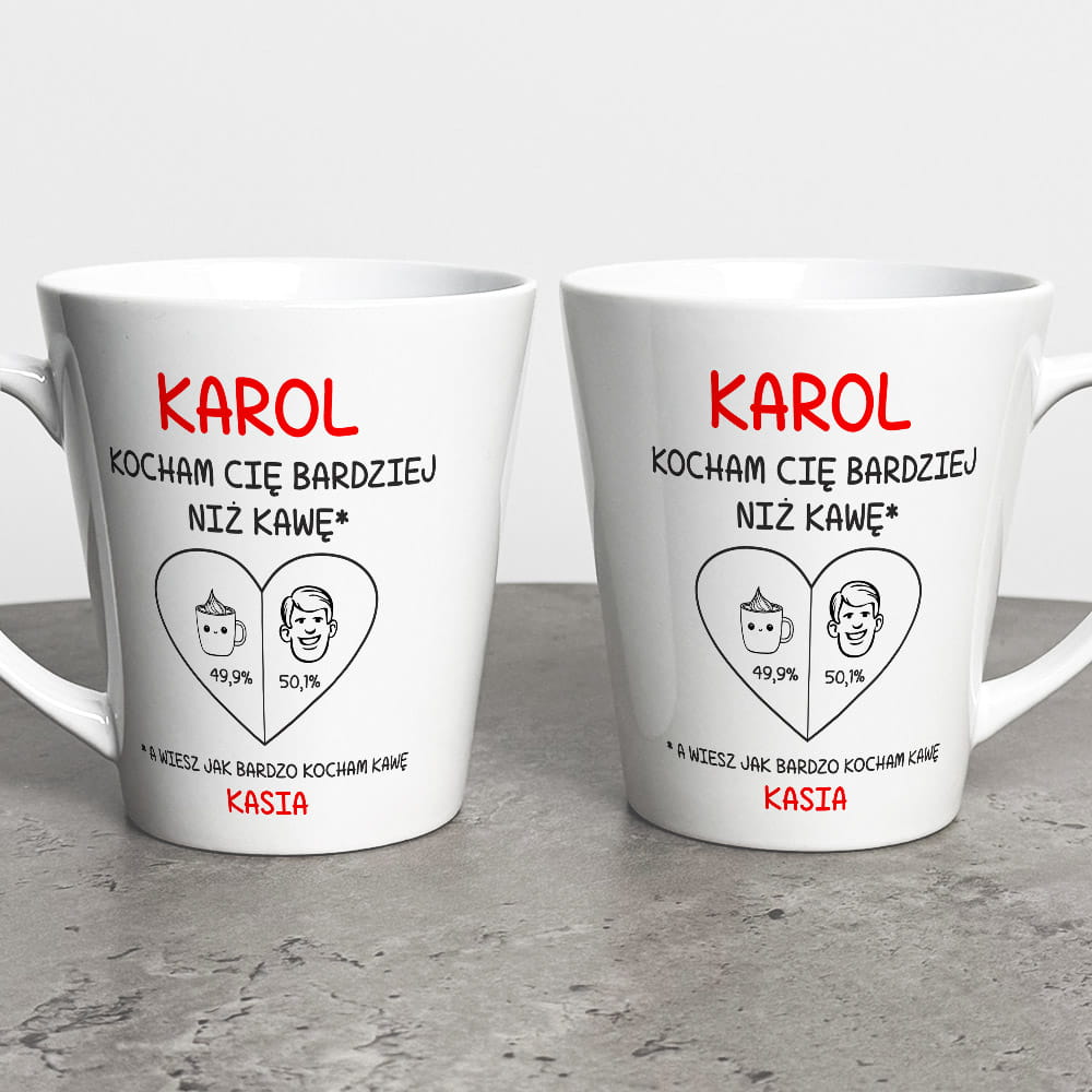 Kubek Latte Na Walentynki Z Imionami