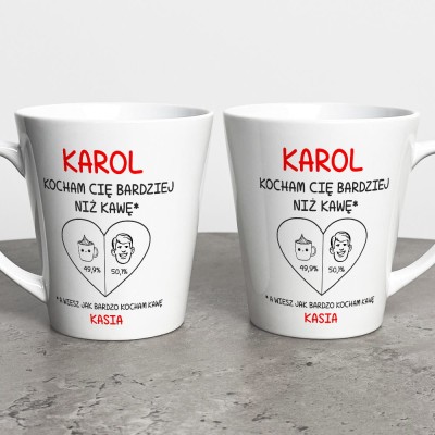 Kubek Latte Na Walentynki Z Imionami