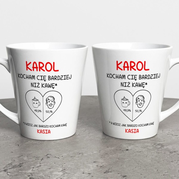 Kubek Latte Na Walentynki Z Imionami